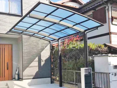 カーポート１台 （単棟） YKKAP アリュース アール屋根