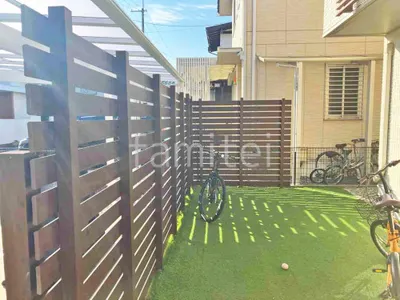 目隠しフェンス塀 タカショー e-アートウッド ラウンド板