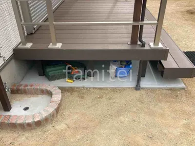 ウッドデッキ下 土間コンクリート