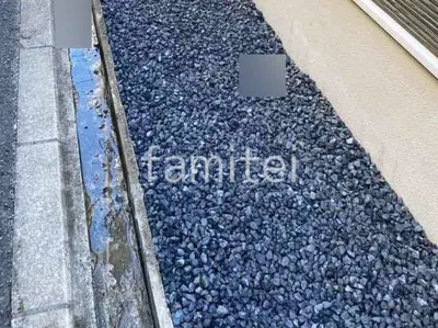 バラス敷き 防草シート敷き