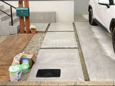 玄関アプローチ 土間コンクリート