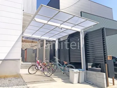 サイクルポート 自転車バイク屋根 LIXIL ネスカF フラット屋根