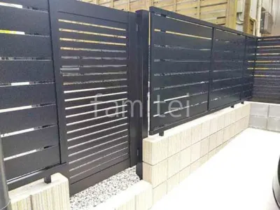 片開き 門扉 YKKAP シンプレオYS1型 横スリット 