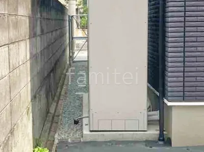 犬走り 防犯砂利敷き バラス砕石 防草シート加工