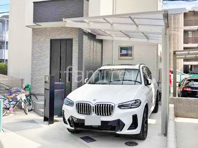 カーポート１台 （単棟） YKKAP エフルージュ FIRST 変形地対応 フラット屋根