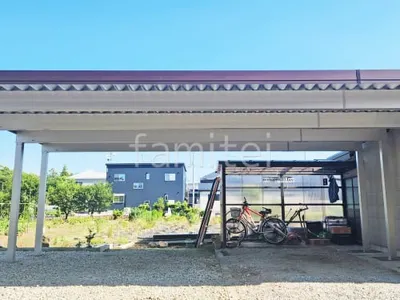 カーポート３台 （横ワイド トリプル） YKKAP 木製調 ジーポートPro 積雪100cm対応 フラット屋根 折板屋根