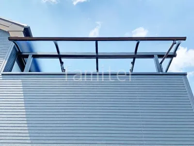 ２階ベランダ屋根  YKKAP ソラリアR アール屋根 スタンダード 壁付