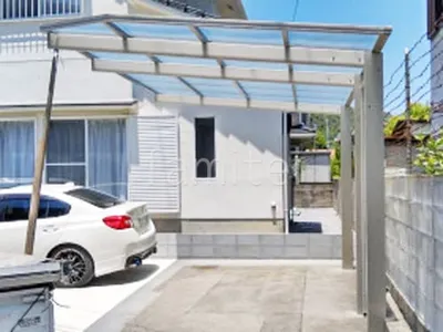 カーポート１台 （単棟） YKKAP エフルージュ FIRST 変形地対応 フラット屋根