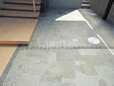 床石貼り 乱形石 東洋石創 ルセルナクォーツ 石英岩