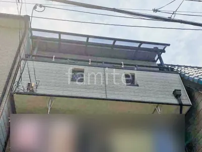 ３階ベランダ屋根  LIXIL スピーネR アール屋根 スタンダード 壁付