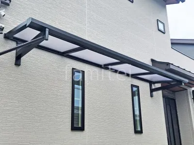 柱なしテラス屋根 （雨除け1階用） YKKAP ソラリアF フラット屋根 スタンダード 壁付