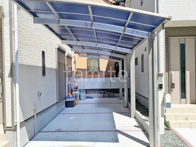 カーポート２台(縦) 連棟 YKKAP アリュース アール屋根