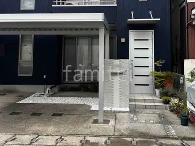 モダン門柱 壁タイル貼り LIXIL セラヴィオS