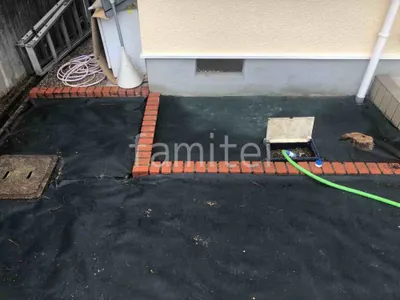 除草 整地 防草シート敷き 