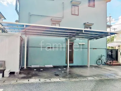 カーポート１台＋延長 （1.5台縦連棟） YKKAP エフルージュ FIRST フラット屋根