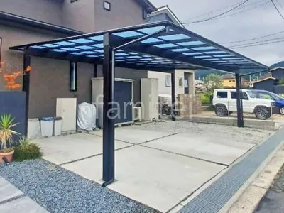 カーポート３台 （横ワイド トリプル） YKKAP エフルージュ FIRST フラット屋根