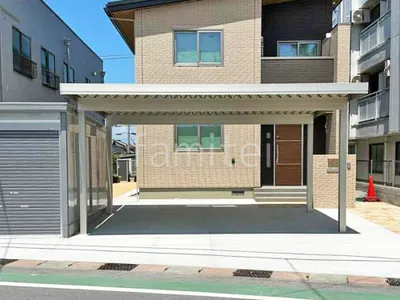 カーポート２台(ワイド) ツイン YKKAP ジーポートPro 積雪50cm対応 フラット屋根 折板屋根