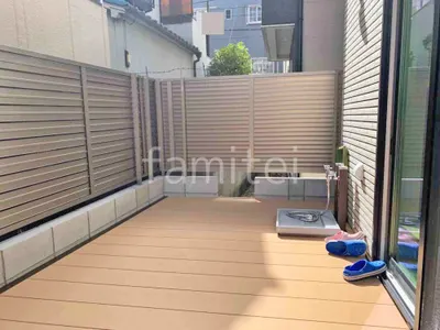 人工木デッキ  YKKAP 人工木 リウッドデッキS  アルミ形材 フェンス LIXIL AB YL3型 横ルーバー3 目隠し