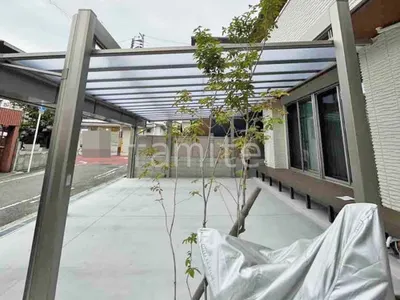 カーポート３台 （横ワイド トリプル） LIXIL アーキフィールド カールーフ フラット屋根 吊り下げ屋根