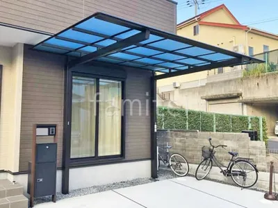 カーポート１台 （単棟） 三協アルミ ニューマイリッシュ 逆勾配 フラット屋根 前下がり屋根