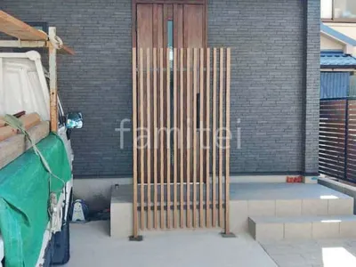 アルミ形材 フェンス LIXIL 木製調プログコートM1型 木調・ラティス スクリーン・格子