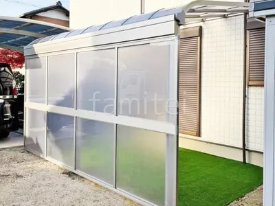 １階テラス屋根 （雨除け） YKKAP ソラリアR アール屋根 スタンダード 壁付
