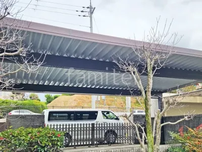 カーポート３台 （横ワイド トリプル） YKKAP 木製調 ジーポートPro 積雪50cm対応 フラット屋根 折板屋根