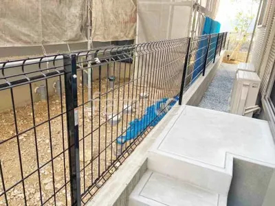 スチールメッシュ フェンス YKKAP イーネット3F型 スチール柱 境界・メッシュ