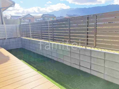 ブロック塀 （化粧ブロック） 太陽エコブロックス 普通CB  アルミ形材 フェンス LIXIL AB YS3型 横スリット3 目隠し