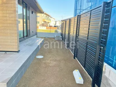 アルミ形材 フェンス LIXIL AB YS3型 横スリット3 2段柱 60角 目隠し