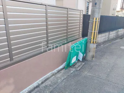 目隠しフェンス塀 LIXIL AB YL2型 塗り壁 タカショー ジョリパット塗装