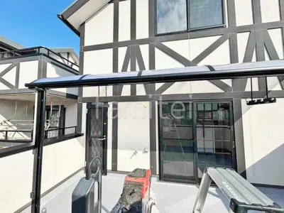 ２階ベランダ屋根  LIXIL スピーネR アール屋根 スタンダード 壁付