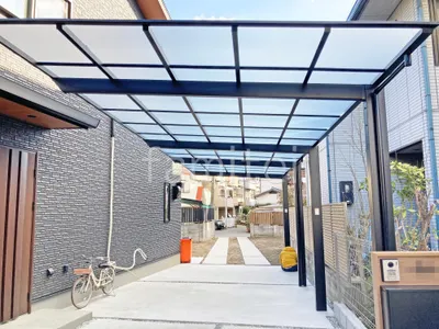 カーポート２台(縦) 連棟 LIXIL ネスカＦ フラット屋根