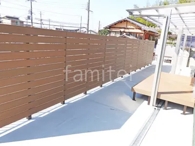 人工木・樹脂 フェンス（木調） グローベン プラドrich 高尺タイプ 目隠し 木調・ラティス 樹脂