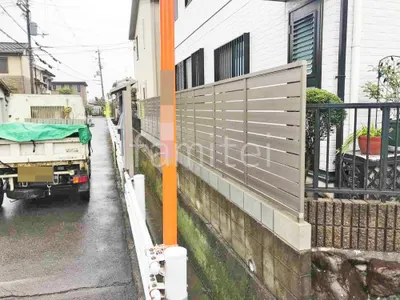 ブロック塀 （化粧ブロック） 太陽エコブロックス 普通CB  アルミ形材 フェンス LIXIL AB YS3型 横スリット3 目隠し