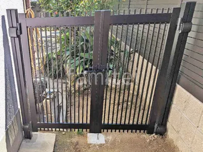 両開き 門扉 YKKAP シンプレオTB4型 たて格子 