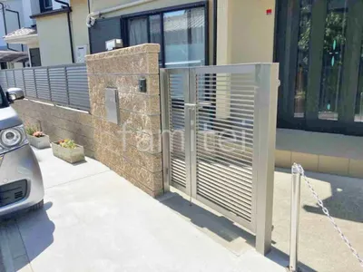 親子両開き 門扉 LIXIL AB YR2型 細横桟 