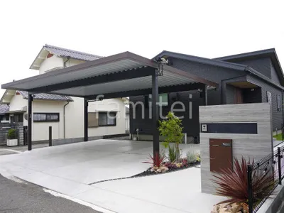 新築シンプル オープン外構