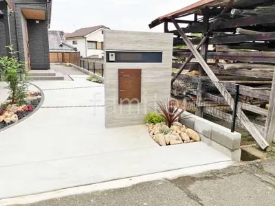 門柱 壁タイル貼り タカショー セラウォール 宅配ボックス ユニソン ヴィコDB60+80