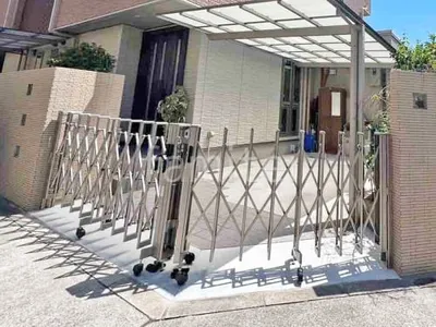 伸縮門扉 LIXIL セレビューFA型 両開き角地用