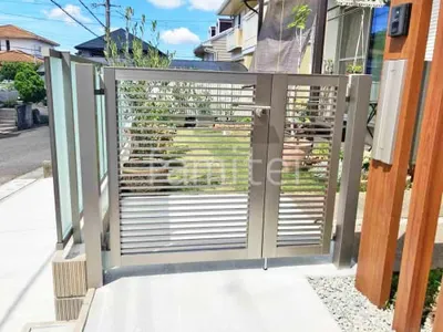 親子両開き 門扉 LIXIL AB YR2型 細横桟 