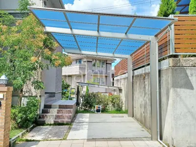 カーポート１台 （単棟） YKKAP 木製調 エフルージュ FIRST フラット屋根