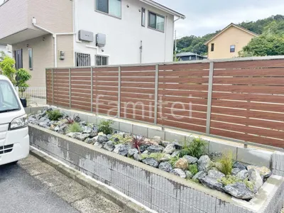 目隠しフェンス塀 LIXIL 木製調AB YS3-K型 ロックガーデン イビグレー 下草 植栽