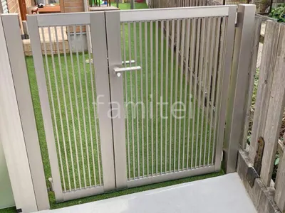 親子両開き 門扉 LIXIL AB TR2型 細たて桟