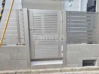 片開き 門扉 YKKAP シンプレオYS1型 横スリット 