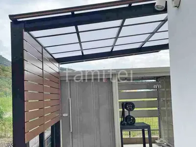 カーポート１台 （単棟） YKKAP 木製調 エフルージュ FIRST Z 風38 フラット屋根