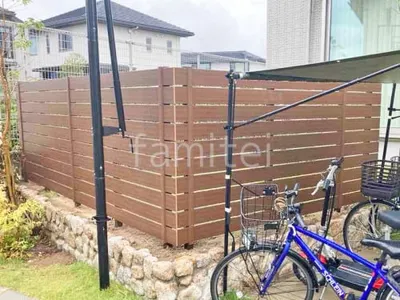 人工木・樹脂 フェンス（木調） F＆F マイティウッド デコll 高尺タイプ 目隠し 木調・ラティス 樹脂