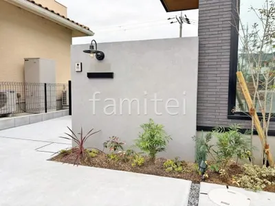 塗り壁門柱 四国化成 パレットHG塗装