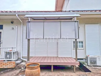 １階テラス屋根 （雨除け） LIXIL スピーネR アール屋根 スタンダード 壁付