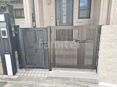 親子両開き 門扉 YKKAP シンプレオTB1型 たて格子 